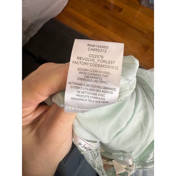 For Love and Lemons Dress Bustier Gown Tiered Tulle Prom Strapless Mint M NWT - Picture 11 of 12